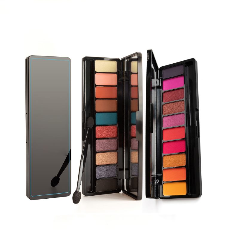 Paleta de 10 sombras de ojos: acabados mate y con purpurina, profesional y de larga duración; set de belleza para mujer (ojos)