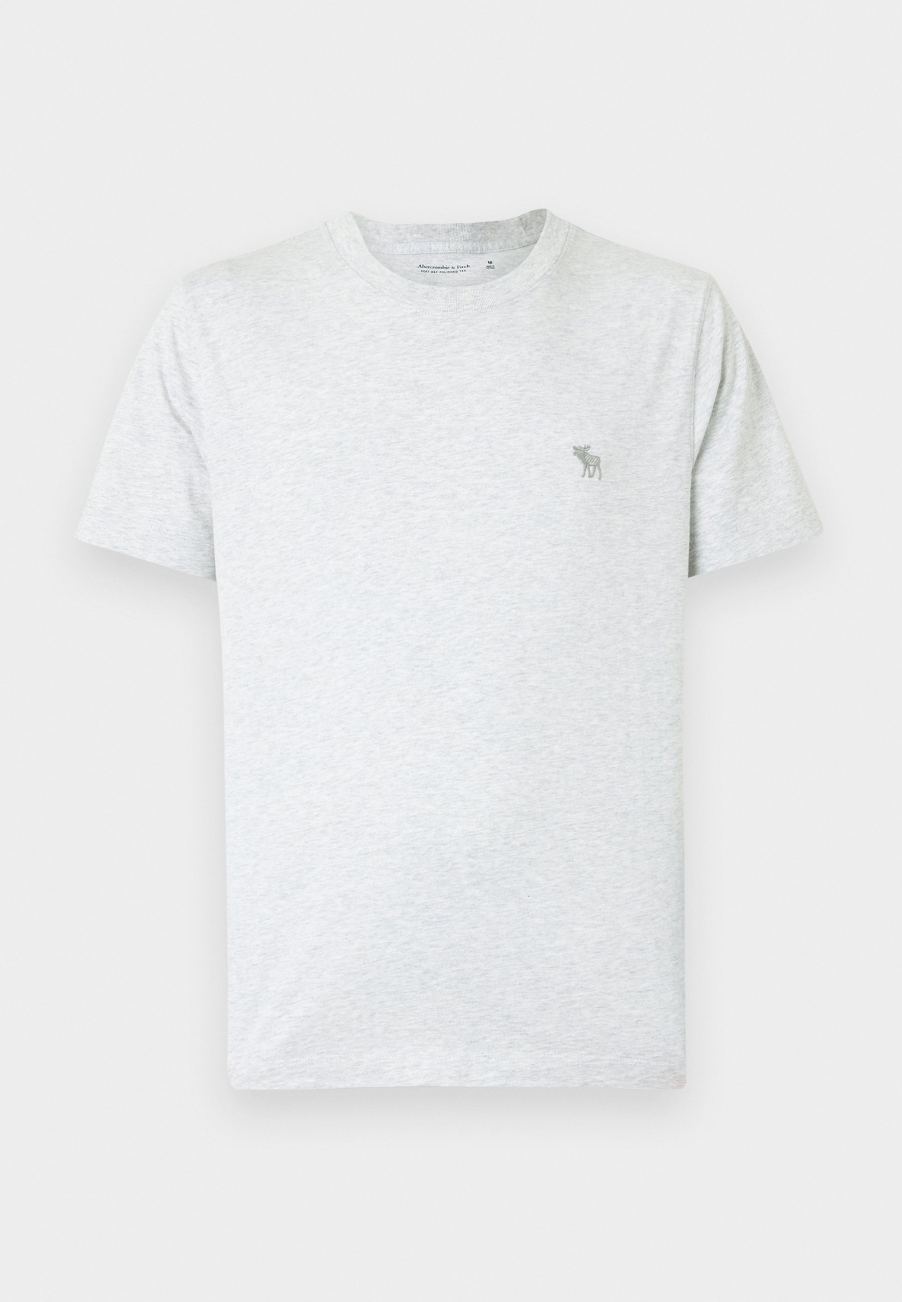 Abercrombie & Fitch PUFFY MOOSE ICON CREW - Basic T-shirt - grijs