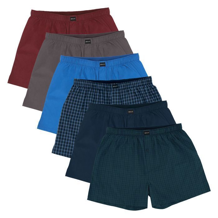 Gomati 6er-Pack Herren-Boxershorts aus gewebtem Stoff – Urban Mix