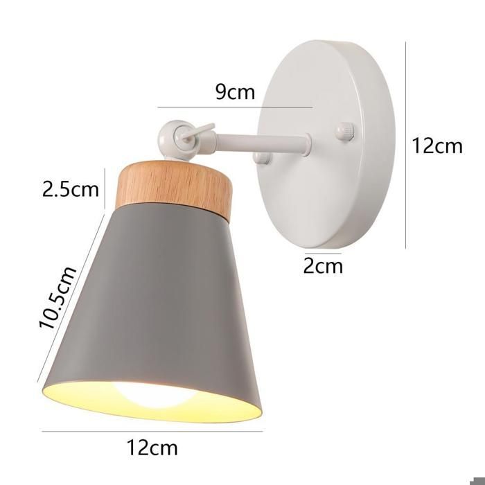 iDEGU 3x Applique Murale Intérieur Industriel,12cm Moderne Lampe Murale Vintage en Métal Style Nordique Luminaire Réglable