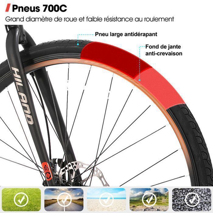 Hiland Vélo de route 28