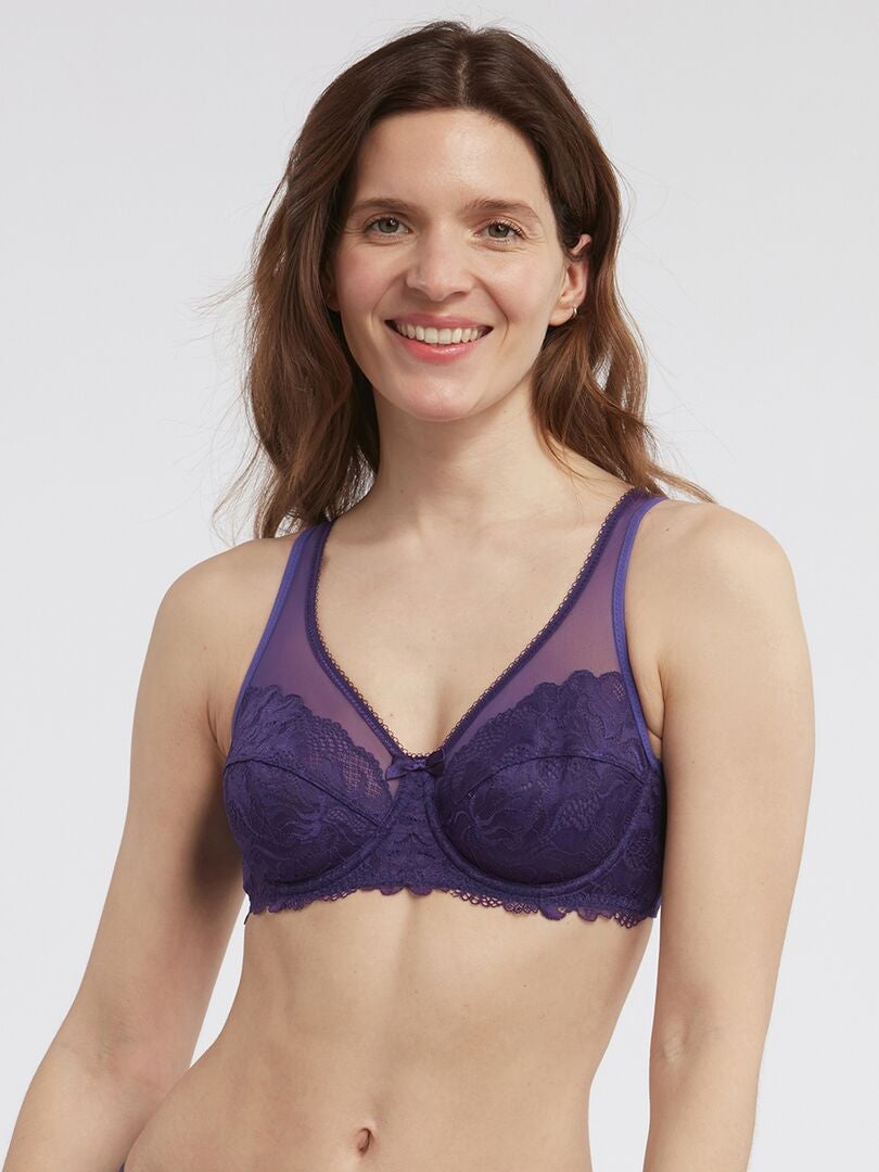 Sutiã de renda 'DIM' - ROXO