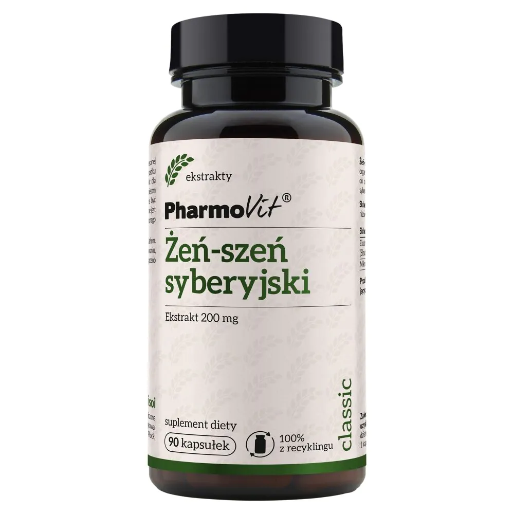 PharmoVit Classic Żeń Szeń syberyjski 200 mg Kapsułki