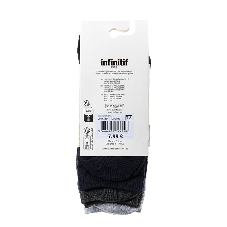 Chaussettes et collants Femme Gris