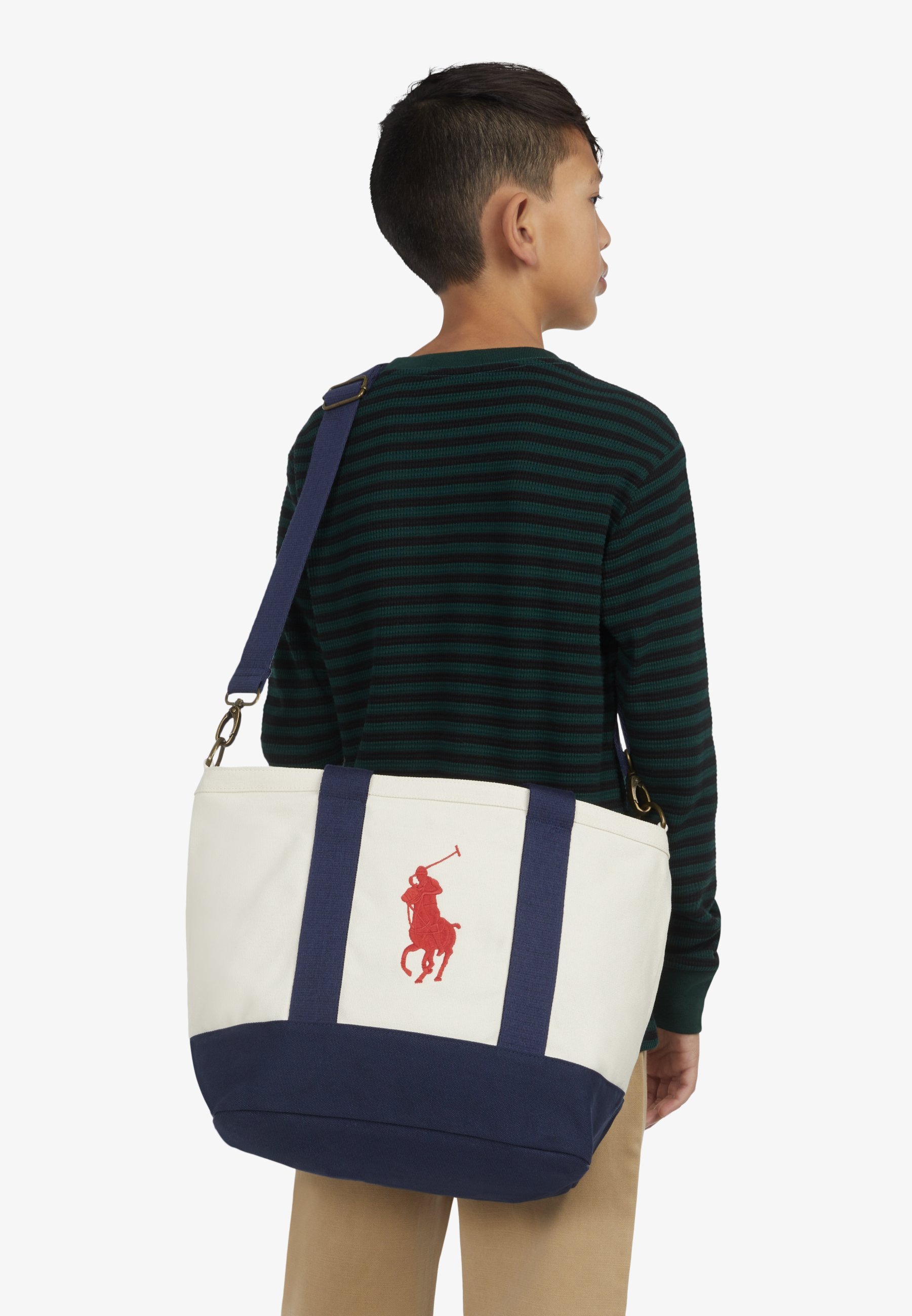 Polo Ralph Lauren PLAYER TOTE UNISEX - Tote bag - wit/newport navy