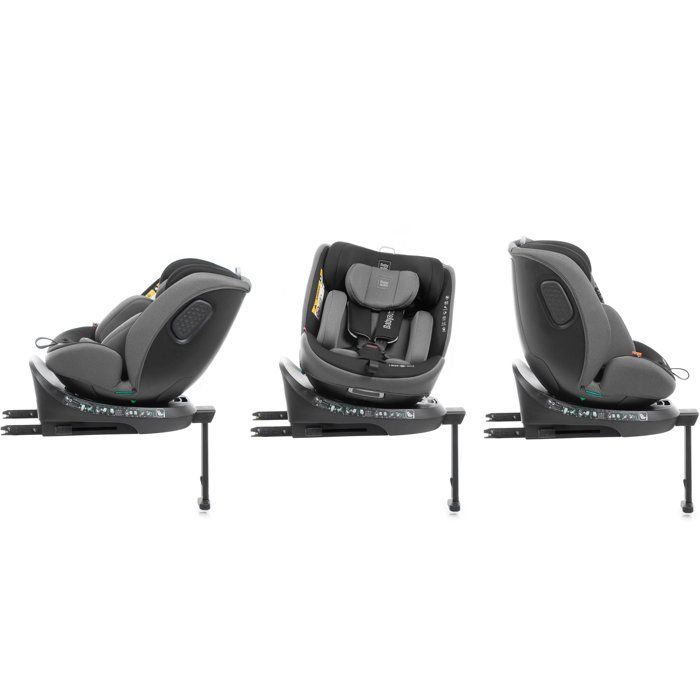 Bilbarnstol - BABYAUTO - CORE - Grupp 0/1/2/3 - 40/150 cm - I-Size - Isofix - Vridbar - Liggande - Förminskning - Antracit