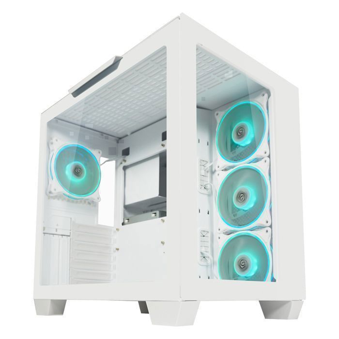 Gaming PC Case - LC-Power - Gaming 807W - 4 ARGB Fans - Tempered Glass - ATX Compatible - Wide Compatibility