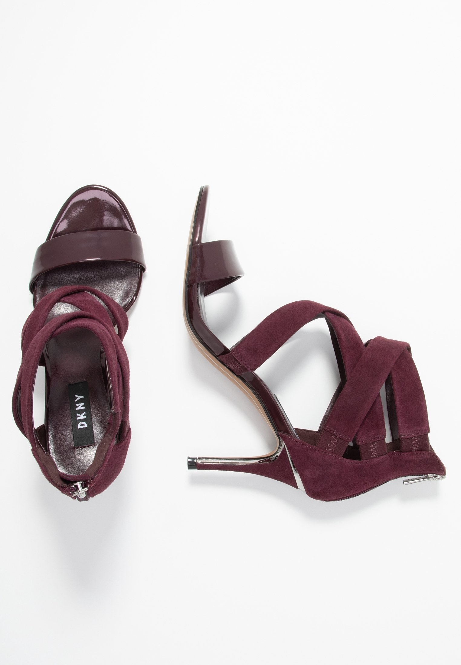 DKNY kõrge kontsaga sandaalid - bordoopunased