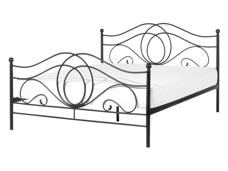 Łóżko metalowe rama stelaż 140x200 czarne