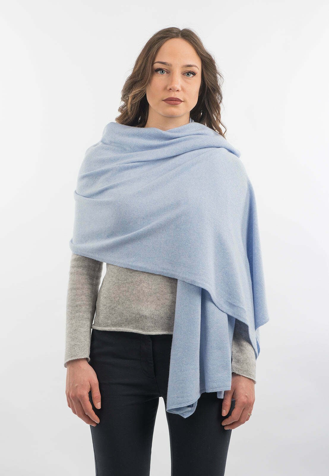 Kašmírový šátek Dalle Piane - cielo