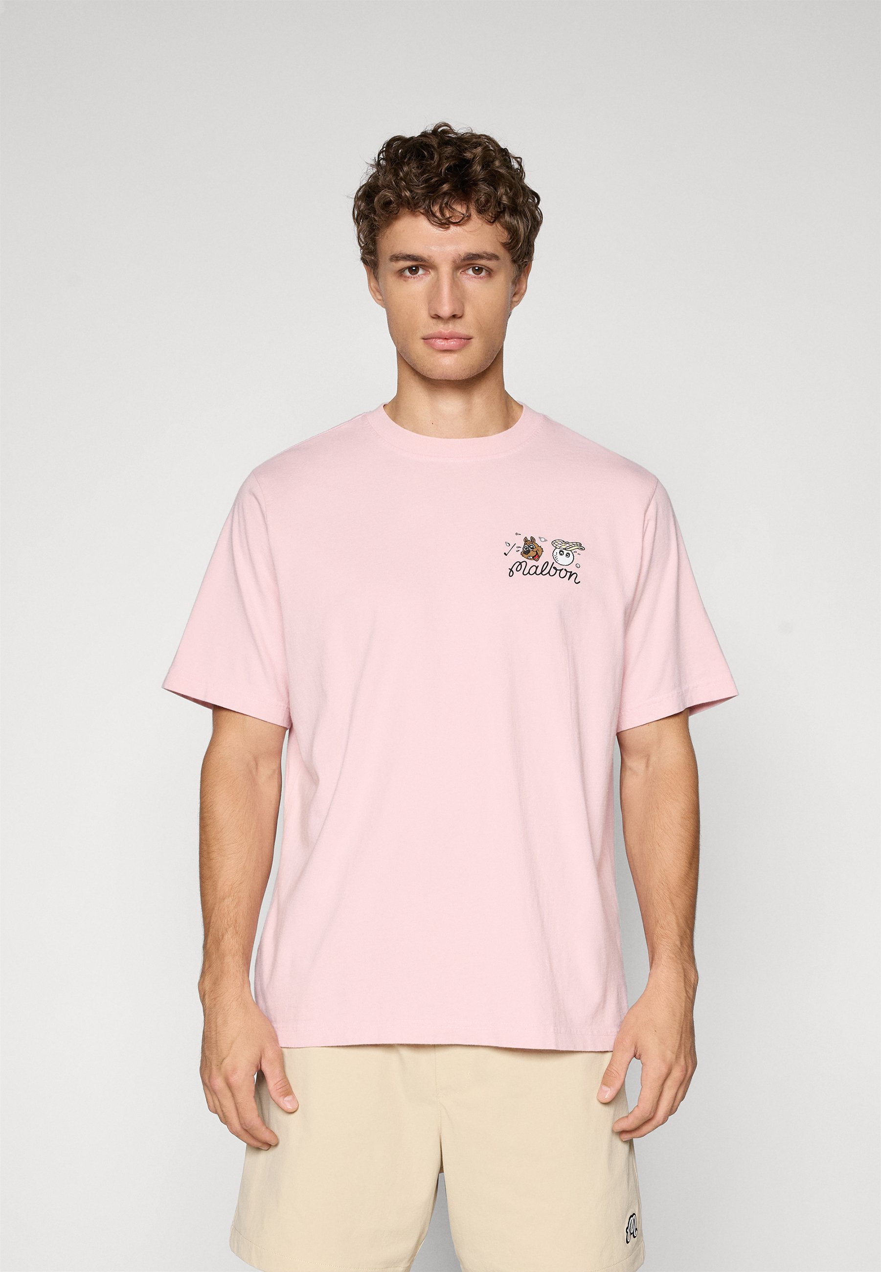 Malbon TWO MAN SCRAMBLE - T-shirt met print - roze
