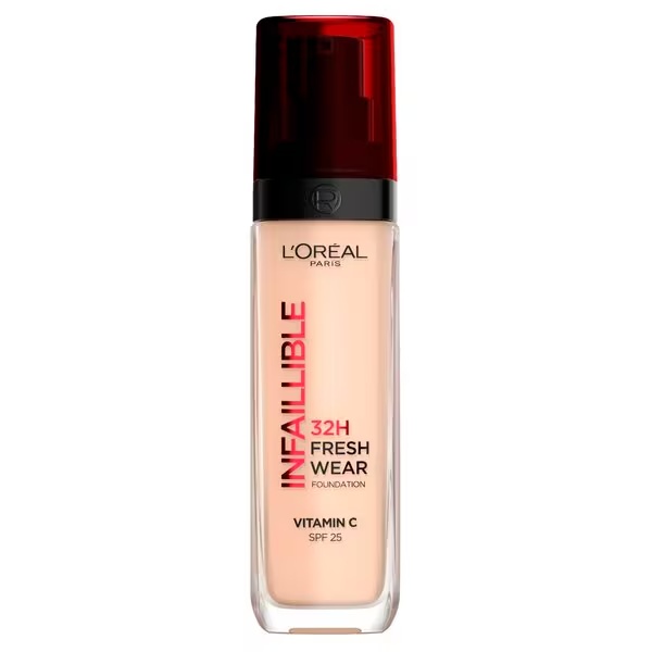 „L'Oréal Paris Infaillible 20 Ivory SPF25 32H“ makiažo pagrindas „Fresh Wear“, 30 ml