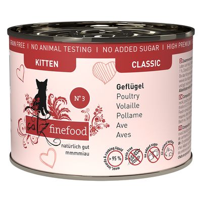 Catz Finefood pentru pisoi, 6 x 200g