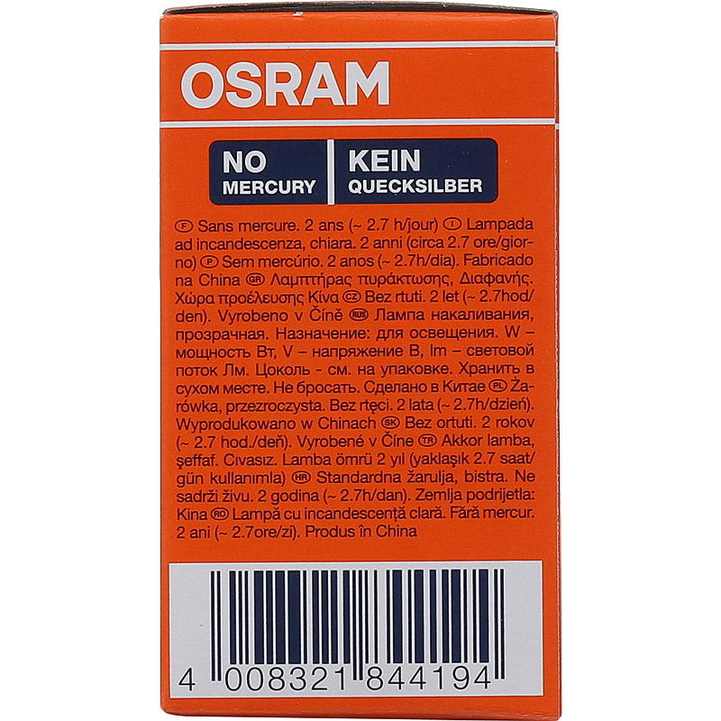 Osram Gloeilamp 11W E14 Classic P, Illum Osram