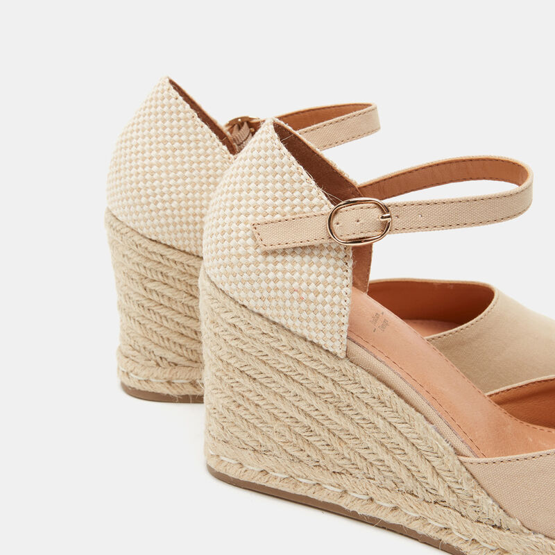 BATA Espadryle damskie na koturnach 8 cm