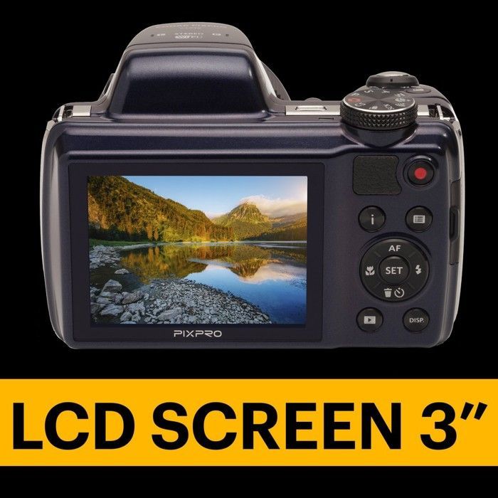 KODAK Pixpro AZ528 Appareil Photo Bridge 16MP – Zoom Optique 52X, Full HD, 85MB/s Lecture, SD 32GB + Housse – Bleu Nuit