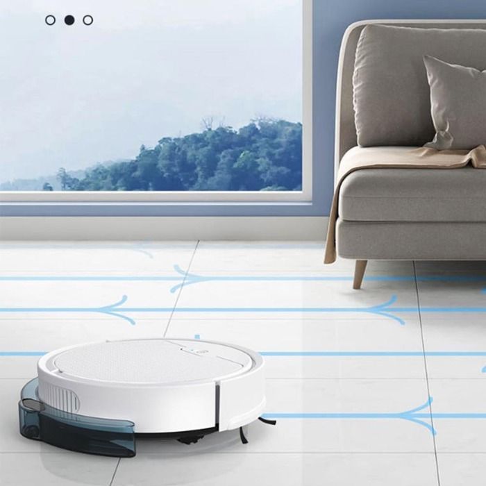 INF Smart Robot Vacuum Cleaner with Large Water Tank and APP Control for Efficient Cleaning, Navy Blue