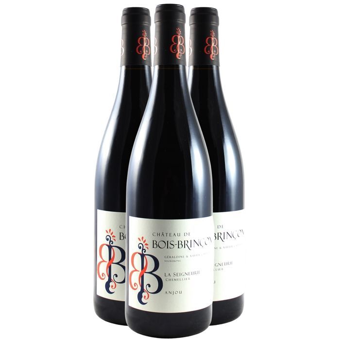 Château de Bois-Brinçon Anjou La Seigneurie 2020 - Vino tinto del Valle del Loira (3x75cl) Ecológico