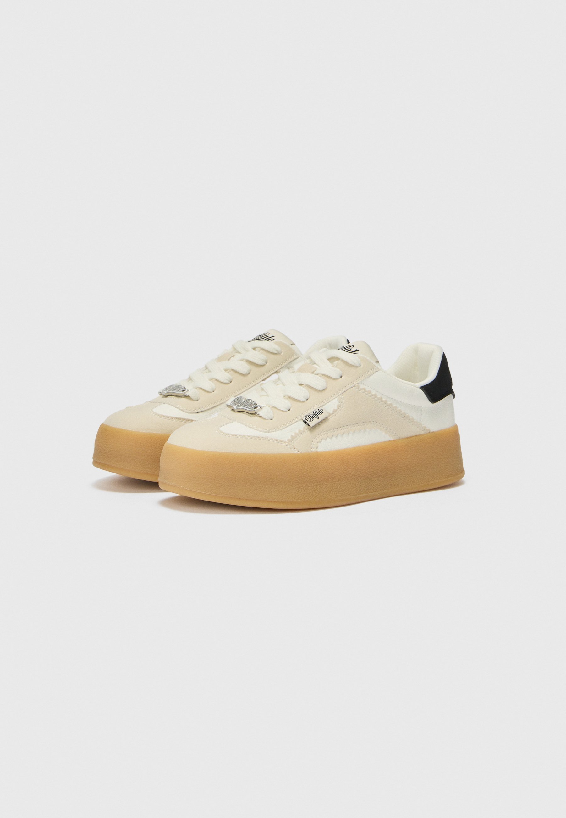 Buffalo CAJO - Scarpe da ginnastica - bianco sporco/nero
