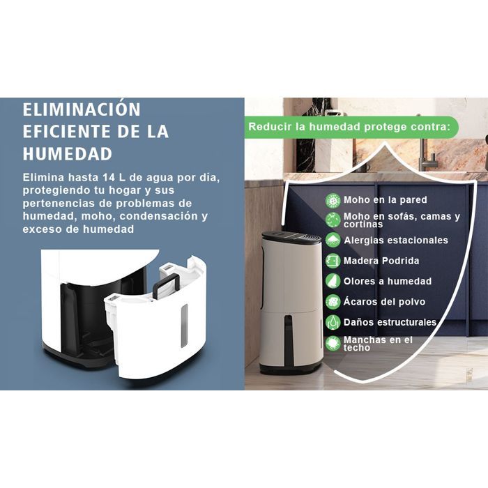MEACO ARETE® One Deumidificatore e purificatore d'aria da 20 litri