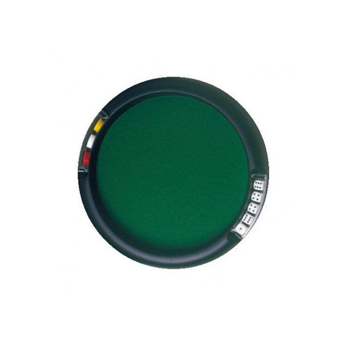 Round 31cm green game board + 5 dice + 21 plastic tokens - Yahtzee board game, 421 - Accessory set and card
