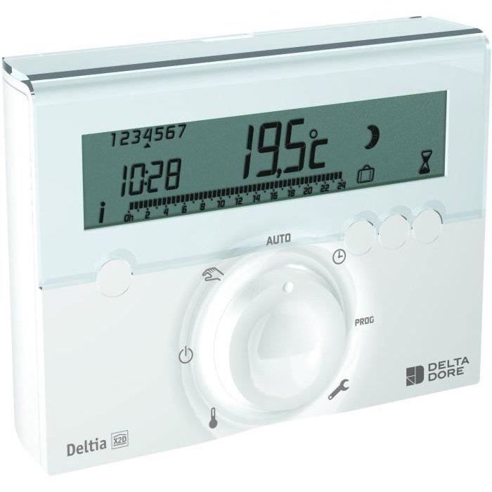 Programador inalámbrico y 1 receptor - DELTA DORE - Deltia 8.03 - Para calderas, bombas de calor o radiadores eléctricos