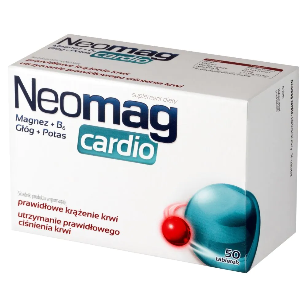 Neomag Cardio, Preparat wspomagający układ krążenia, Tabletki