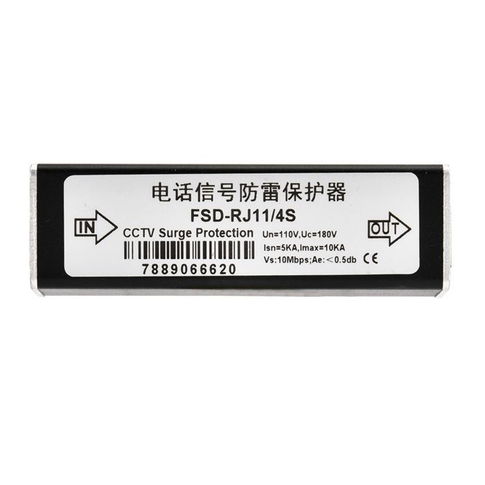 RJ11 Surge Protector for Telephone and Lighting, 110V Lightning Protection Device