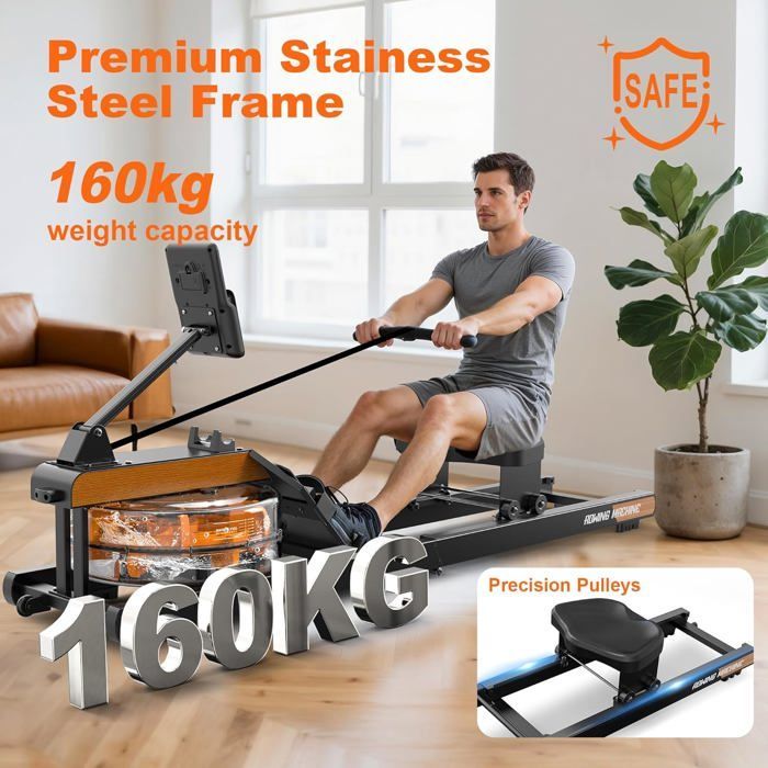 Vogatore ad acqua - ORISYN - Modello pieghevole - Bluetooth - Supporto per tablet regolabile - 160 kg