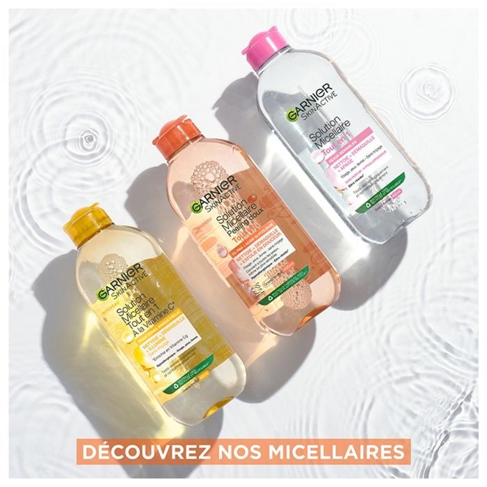 Garnier SkinActive Misellivoide Hellävarainen Kuorinta Kasvoille, Silmille ja Huulille 400 ml