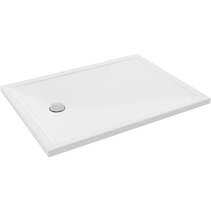 Plato de ducha extraplano - JACOB DELAFON - Gaspard - 120x90cm - Cerámica - Desagüe a la izquierda - Blanco