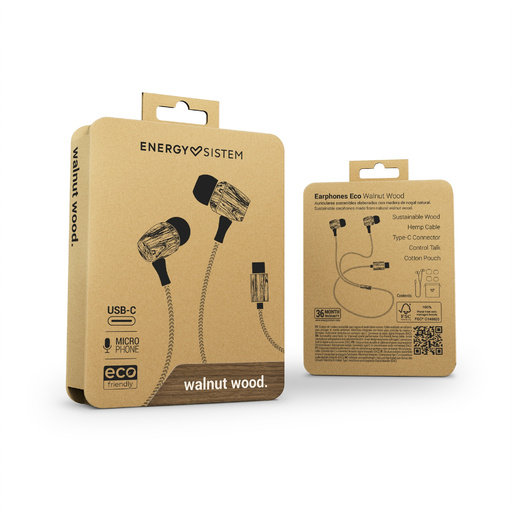  Energy Sistem Eco Walnut Wood Headphones