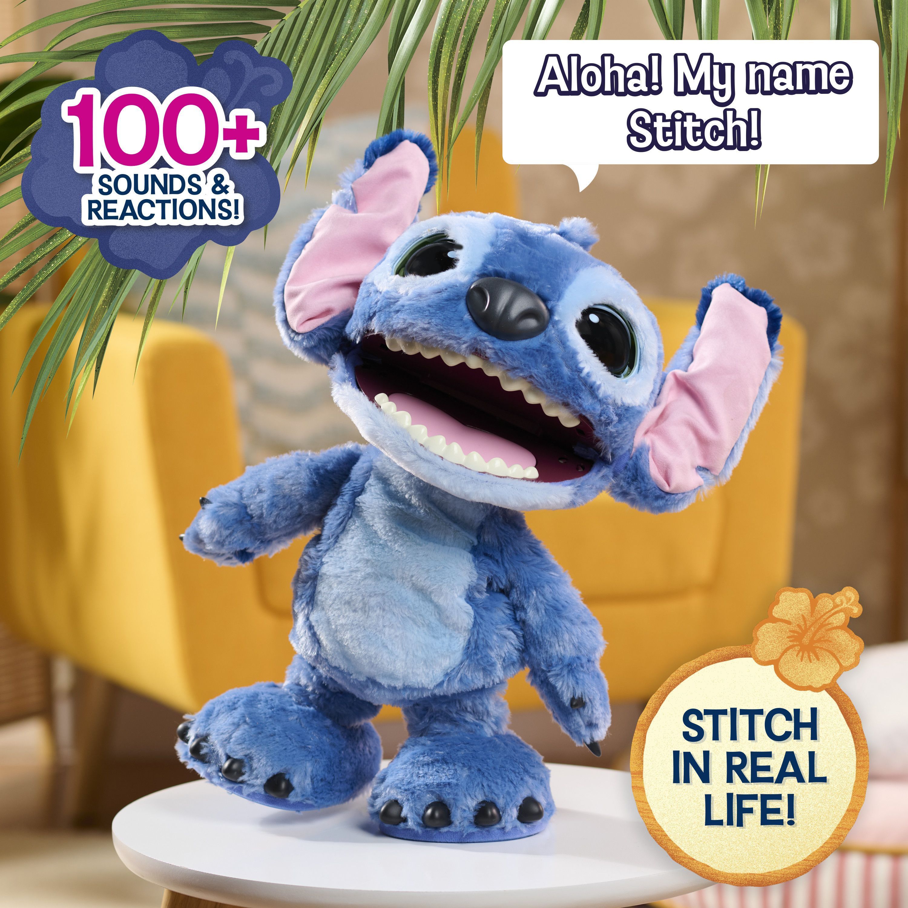 Peluche interactivo definitivo - Stitch - Acción real - 23 cm - Para mayores de 5 años