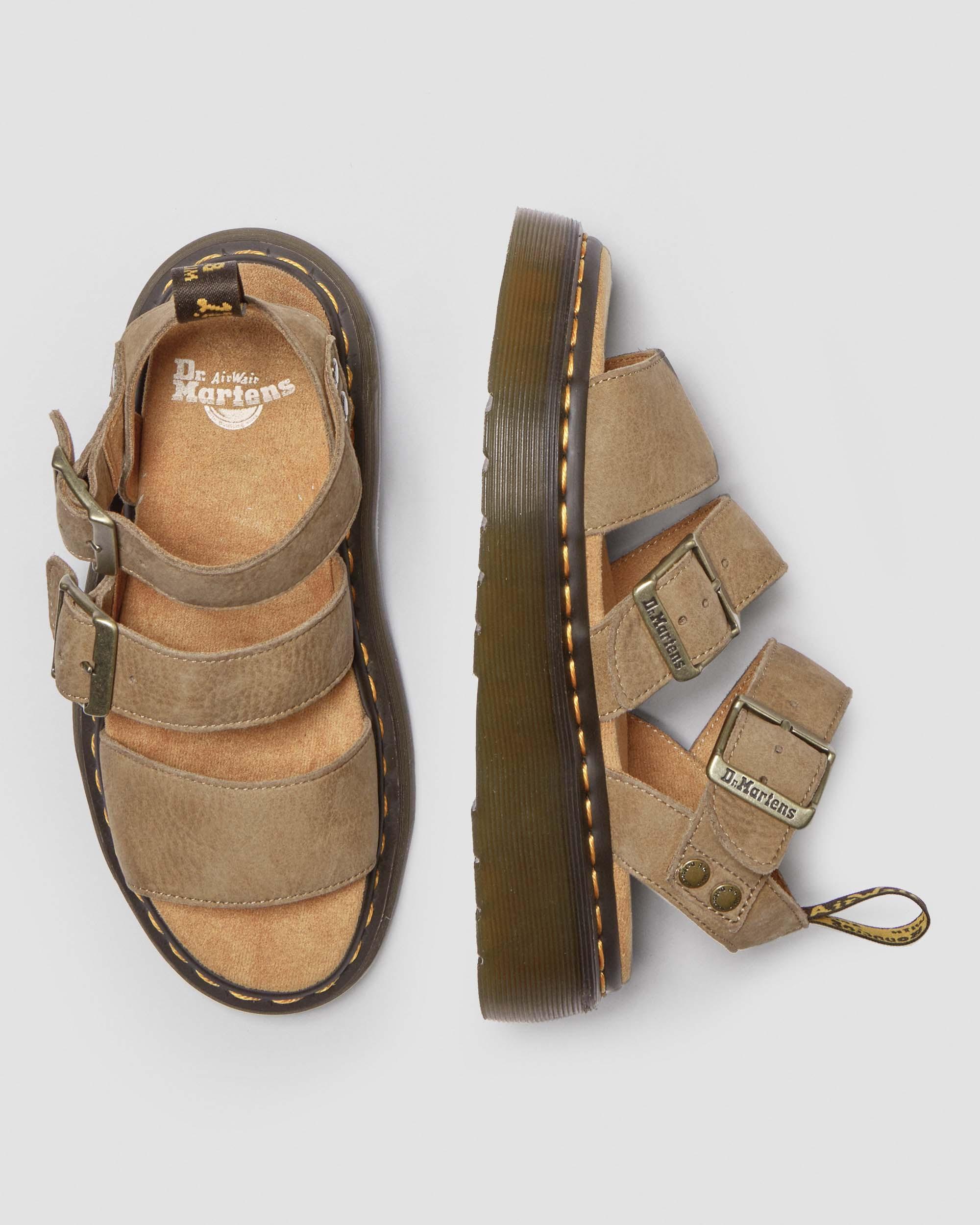 Gryphon Tumbled Nubuck Leder Plateausandalen