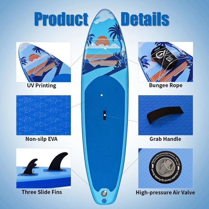 InnoExpo SUPIE70A – Prancha de stand up paddle inflável unissex para adultos: 335×83×15 cm, capacidade de carga de 190 kg, ideal para passeios e aventuras em família.