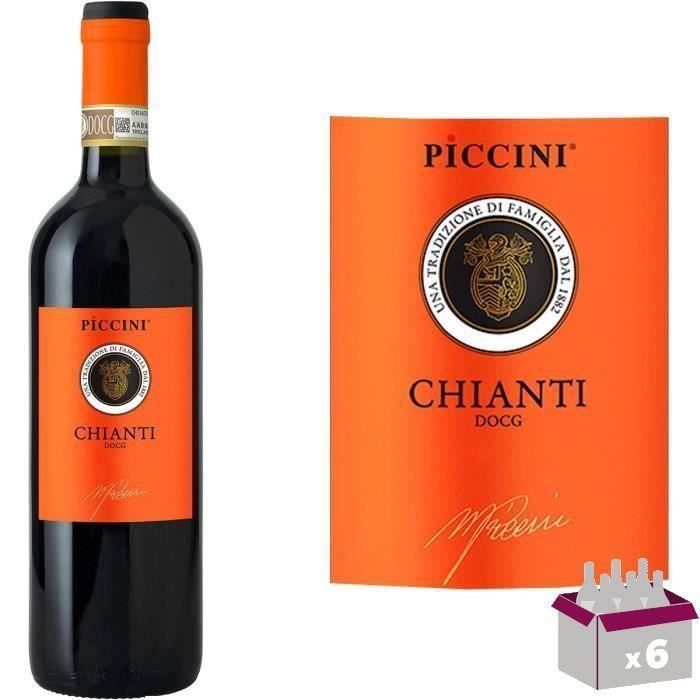 Piccini Chianti - Vin rouge d'Italie 2023 x6