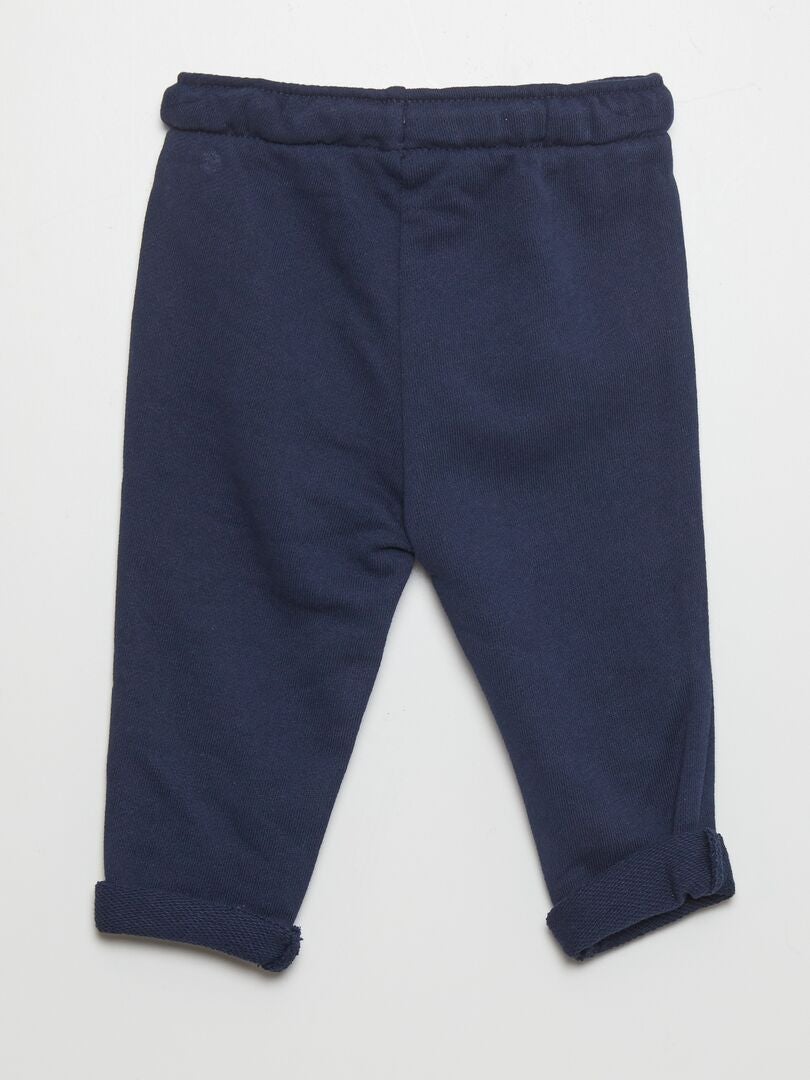 French Terry joggingbroek - ZWART