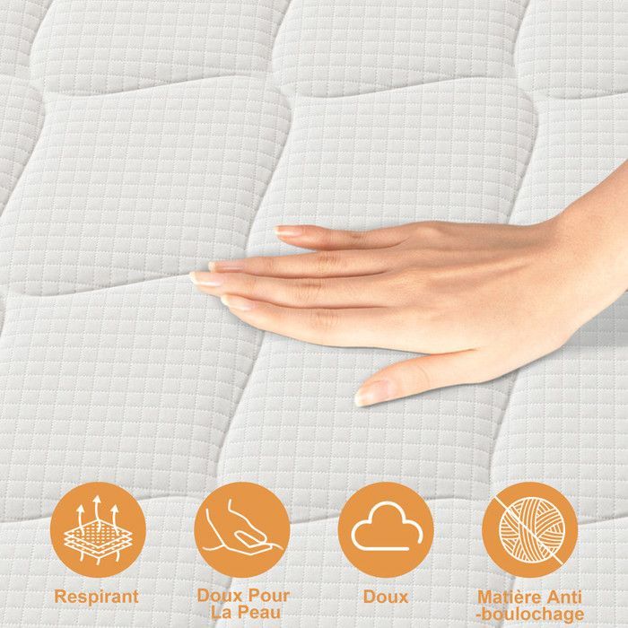 Colchão HOLDLAMP 180x200 cm - Extra Grosso 25 cm - Espuma Viscoelástica + Molas de 7 Zonas - Hipoalergênico e Reversível