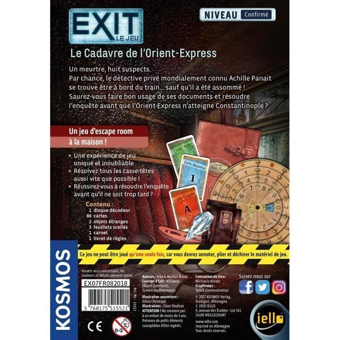 Lot 4 Exit in French: The Mysterious Museum + The Pharaoh's Tomb + The Corpse of the Orient Express + The House of Riddles + 1