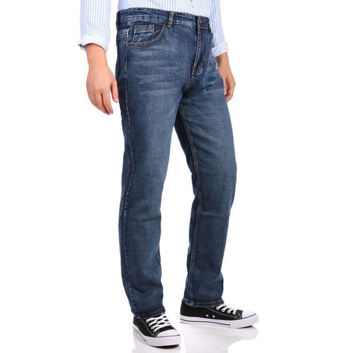 Jeans da uomo - INSFITY - Vestibilità regolare dritta - Blu