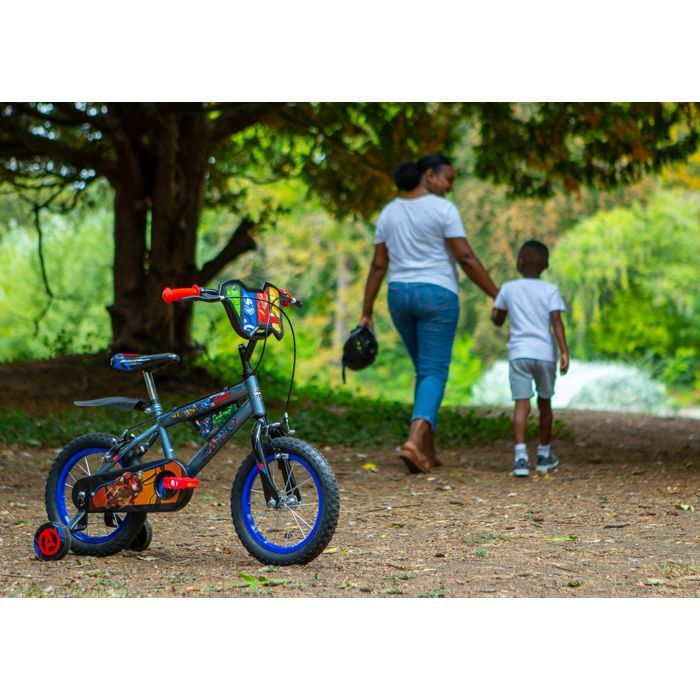 Vélo pour enfants - HUFFY - Avengers - 14 pouces - Stabilisateurs amovibles - Gris