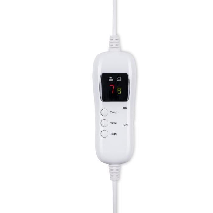 Sinnlein® elektrische deken 160x120cm | Antraciet | Elektrische deken met automatische uitschakeling | 9 temperatuurstanden