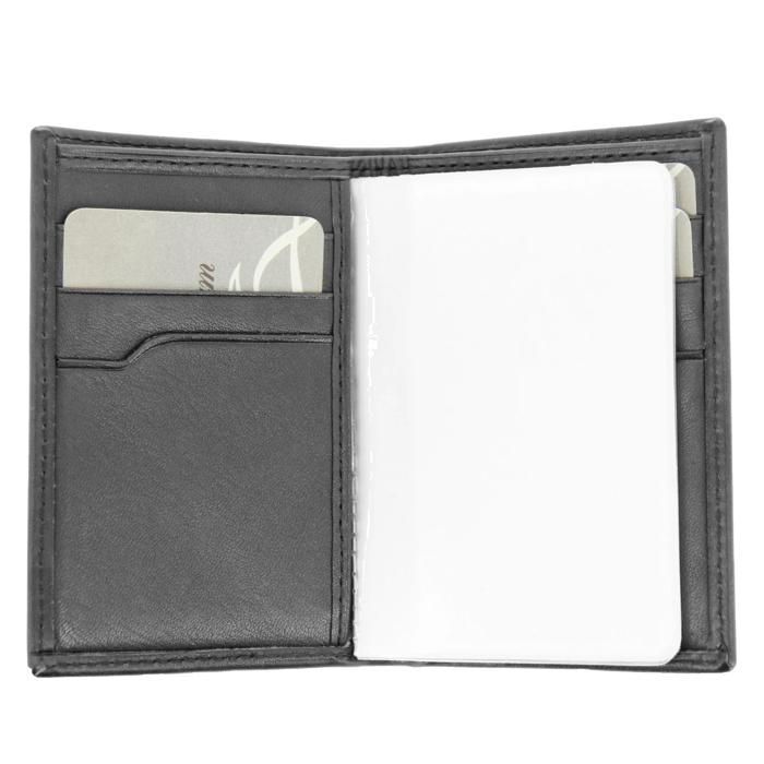 David William - Tarjetero de cuero negro D5340-BLACK