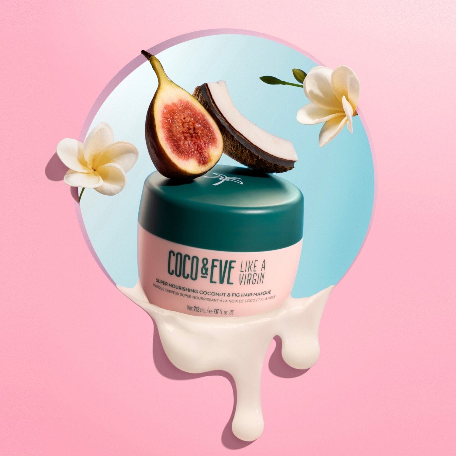 „Coco & Eve“ plaukų kaukė „Kaip mergelė“ – itin maitinanti kokosų ir figų plaukų kaukė – 60 ml