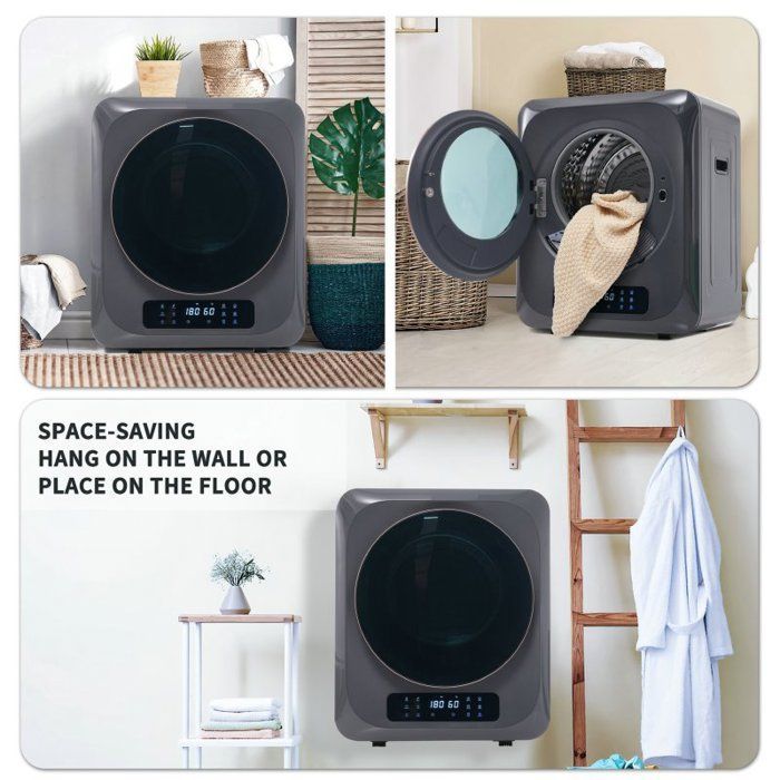Portable tumble dryer - LANGTU - Compact - 4 kg capacity - LCD screen - Heat pump