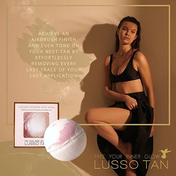 Lusso Tan Summer Meadow rusketusta poistava kylpypommi 179g