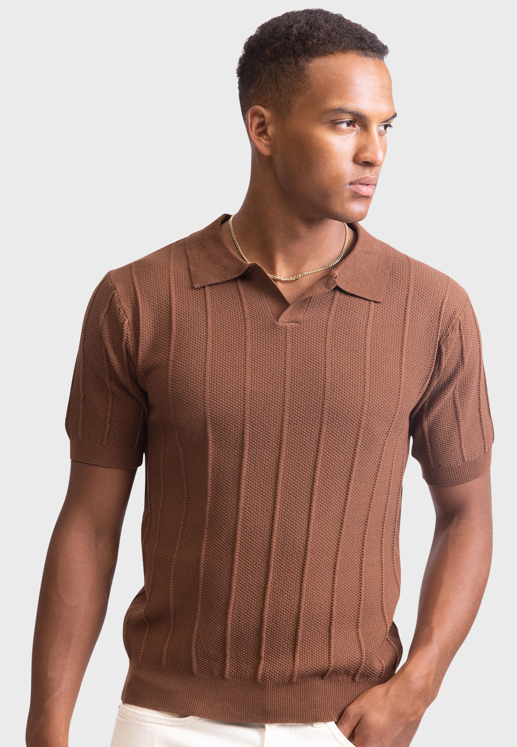 T-shirt imprimé Redefined Rebel DYLAN coupe classique - marron