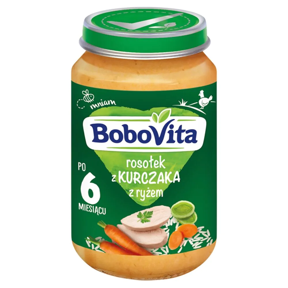 Bobovita Obiad Rosołek z kurczaka z ryżem po 6 m-cu