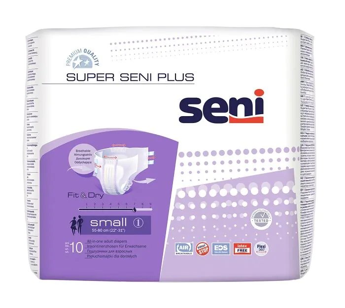 Super Seni Plus Pieluchomajtki dla dorosłych 55-80 cm, Small
