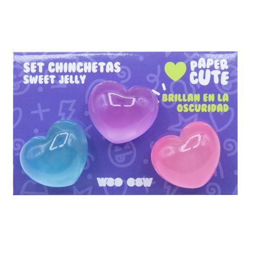 Jelly Pushpin Set Pisalne potrebščine